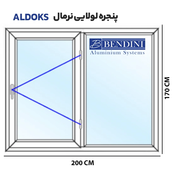 پنجره لولایی آلدوکس
